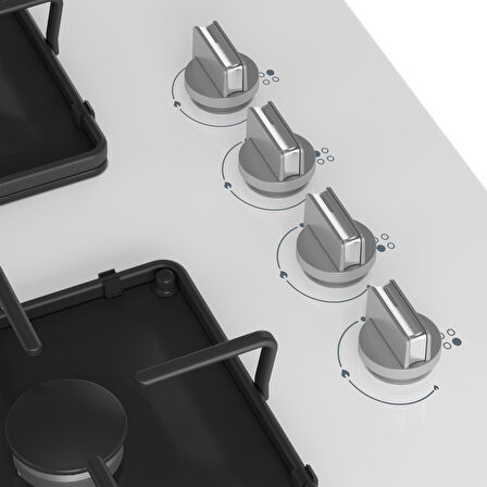 Beko BOCD K 6510 EB Beyaz Cam Ankastre Ocak