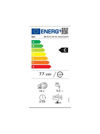 Beko BM 6147 WF SC 6 Programlı Bulaşık Makinesi