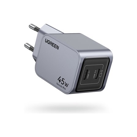 Ugreen Nexode Pro 45W Gan Hızlı Şarj Cihazı Qc Pd 2xusb-C Uzay Grisi