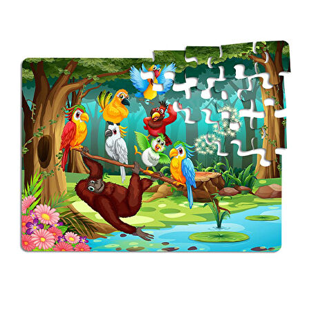 Papağanlar 48 Parça Puzzle