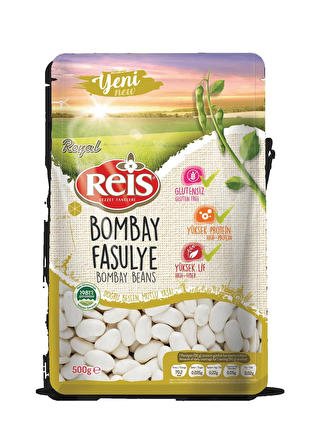 Reis Royal Kalitesiyle Yüksek Lif Yüksek Proteine Sahip Glütensiz 500 Gram Bombay Fasulye (Bombay Beans)