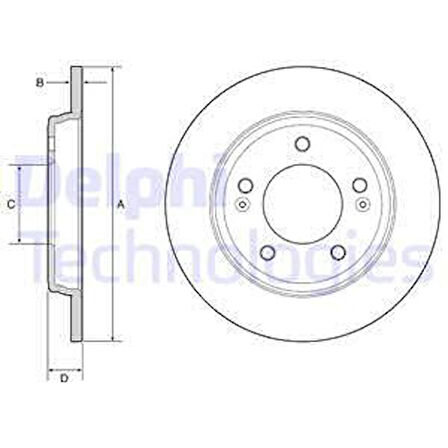 Hyundaı Fren Aynası Arka Hyundaı Hyundaı Elantra 1.6 İ30 1.6 Crdi 2016-> 262x5 - Delphi Bg4964c