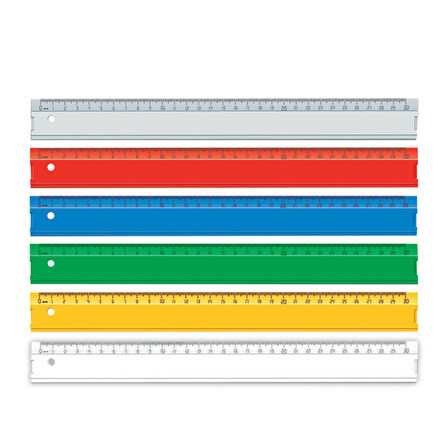 Ark Renkli Plastik Cetvel 30 cm Kod:005