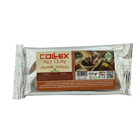 Collex Seramik Hamuru 500 gr Beyaz Kod:1108