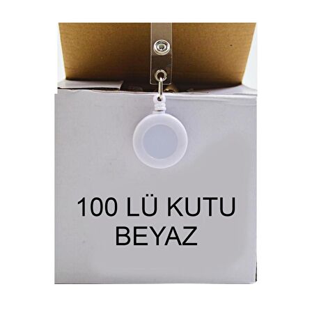 3A Yoyo Yaka Kartlığı Yuvarlak 100 Adet Beyaz