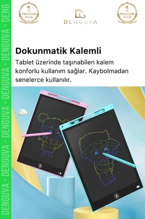 #DijitalÇizimTableti LCD Grafik Çizim Not Yazma Dijital Çocuk Yazı Tahtası Hafif Taşınabilir Model Resim Akıllı Tablet 8,5 Inç