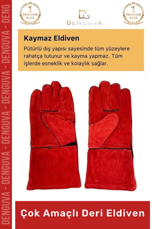 #ÇokAmaçlıDeriEldiven Isıya Dayanıklı Yanmaz Su Geçirmez Lamineli Ergonomik Kaliteli Çok Amaçlı Deri Eldiven