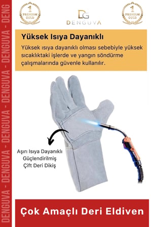 #ÇokAmaçlıDeriEldiven Isıya Dayanıklı Yanmaz Su Geçirmez Lamineli Ergonomik Kaliteli Çok Amaçlı Deri Eldiven