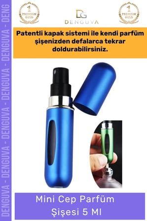 #CepParfümŞişesi Doldurulabilir Mini Taşınabilir Seyahat Tipi Çanta Boyu Patentli Cep Parfüm Şişesi 5 Ml