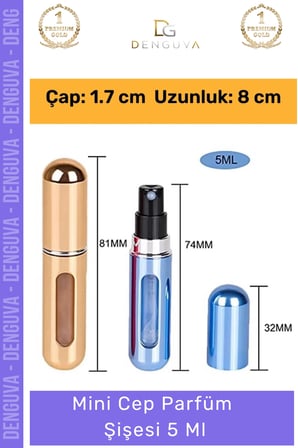 #CepParfümŞişesi Doldurulabilir Mini Taşınabilir Seyahat Tipi Çanta Boyu Patentli Cep Parfüm Şişesi 5 Ml