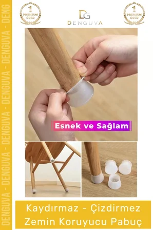 #ZeminKoruyucuSilikon Silikon Mobilya Zemin Çizilme Önleyici Gürültü Kesici Kapak Pabuç Ayak Kılıf - 12 - Adet
