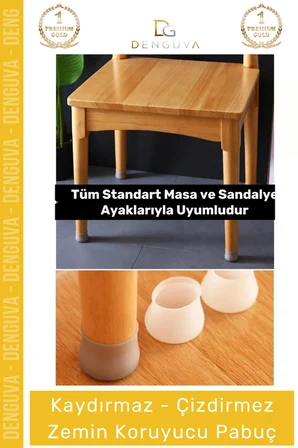 #ZeminKoruyucuSilikon Silikon Mobilya Zemin Çizilme Önleyici Gürültü Kesici Kapak Pabuç Ayak Kılıf - 12 - Adet