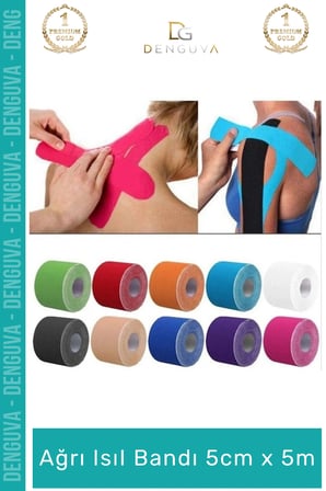 #AğrıBandı Kore Ginsengli Glukozamin Gümüş İyonu Saponin Omuz Karın Kalça Ağrı IsıI Bandı 5cm x 5m