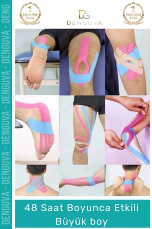 #AğrıBandı Kırmızı Kore Ginsengli Gümüş İyonlu Glukozaminli Destekleyici Ağrı IsıI Bandı 5cm x 5m