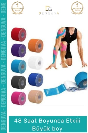 #AğrıBandı Kırmızı Kore Ginsengli Gümüş İyonlu Glukozaminli Destekleyici Ağrı IsıI Bandı 5cm x 5m
