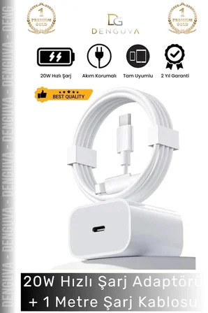 #ŞarjAdaptör 20W Hızlı Şarj Adaptör Seti Lightning Data Type C Kablosu 7 8 X 11 12 13 14 15 Plus Pro