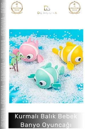 #Oyuncak Kurmalı Balık Bebek Eğitici Hareketli Havuz Deniz Aktivite Seti Çocuk Banyo Su Oyuncağı