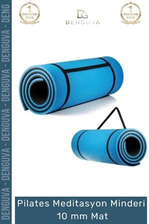 #YogaMatı Taşıma Askılı Dayanıklı Uzun Ömürlü Konfor Serisi Meditasyon Minderi 10 mm Mat