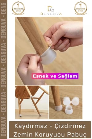 #MasaPabucu Silikon Mobilya Koruyucu Sandalye Çizik Önleyici Gürültü Kesici Pabuç Ayak Kılıf 12 Adet