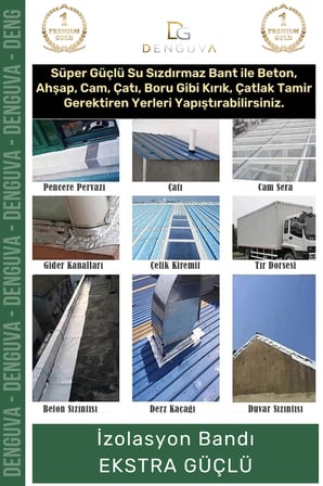 #İzolasyonBandı Çok Amaçlı Yeşil Suya Dayanıklı Montaj Güçlendirme İzolasyon Bandı 48mm x 10m 1 Adet
