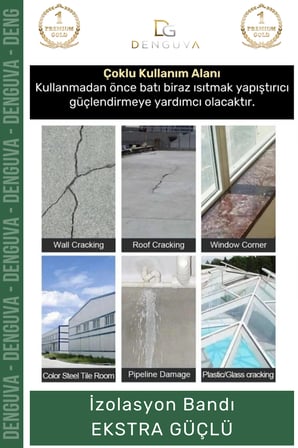 #İzolasyonBandı Çok Amaçlı Yeşil Suya Dayanıklı Montaj Güçlendirme İzolasyon Bandı 48mm x 10m 1 Adet