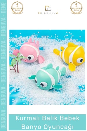 #SuOyuncağı Kurmalı Balık Bebek Eğlenceli Havuz Deniz Güvenli Geliştirici Çocuk Banyo Su Oyuncağı