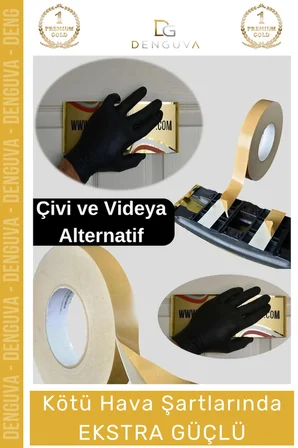#KöpükBant Çift Taraflı Güçlü Yapışkanlı Montaj Dekorasyon İç Dış Mekan Köpük Bant 10mt 1 Adet