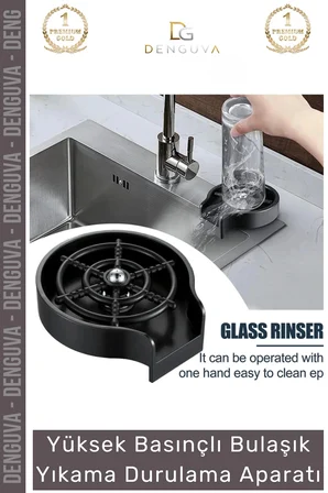 #YıkamaAparatı Bardak Temizleme Lavabo İçi Hızlı Cam Durulayıcı Otomatik Bulaşık Yıkama Durulama Aparatı