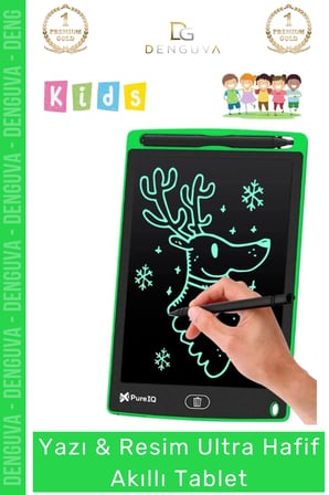 #akıllıtablet grafik çizim lcd not yazma dijital defter taşınabilir kalemli resim akıllı tablet 12 inc