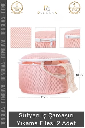 #YıkamaTorbası Sütyen İç Çamaşırı Yıkama Filesi Çamaşır Koruyucu Yıkama Torbası 2'li Paket 20x15cm