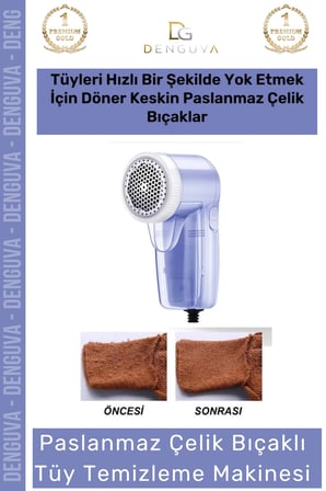 #TüyToplayıcı Lüks Pilli Tiftik Kazak Tüy Toplama Alıcı Giysi Paslanmaz Çelik Mavi Tüy Temizleme Makinesi