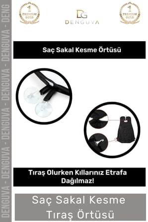 #TıraşÖrtüsü Vantuzlu Pratik Ev Tipi Kıl Toplama Önlüğü Apronu Saç Sakal Kesme Beyaz Tıraş Örtüsü