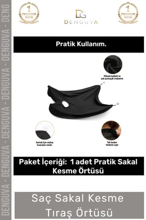 #TıraşÖrtüsü Vantuzlu Pratik Ev Tipi Kıl Toplama Önlüğü Apronu Saç Sakal Kesme Beyaz Tıraş Örtüsü