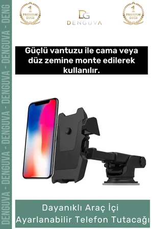 #OtoİçiTutacağı Güçlü Vantuzlu Cam Torpido Uyumlu Silikon Pedli Çizilmez Sağlam Oto Araba Içi Telefon Tutacağı