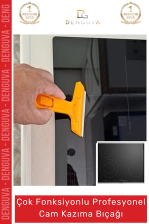 #BoyaBıçağı Cam Kazıma Bıçak Seti 100mm Kalıntı Tortu Sıyırma Aparatı 2 Adet Yedek Bıçak Hediyeli
