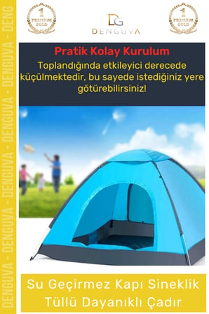 #KampÇadırı Su Geçirmez Hafif Sineklikli Pratik Festival Tipi Kolay Kurulum 23 Kişilik Kamp Çadırı