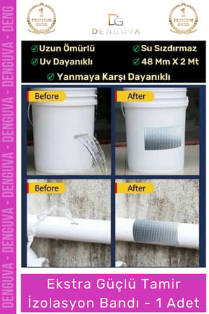 #TamirBandı Mavi Renk Çok Amaçlı Tamir Suya Dayanıklı Güçlü Montaj İzolasyon Bandı 48mm x 10m 1 Adet