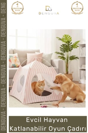 #HayvanÇadırı Kedi Küçük Köpek Konforlu Taşınabilir Fileli Ergonomik Hayvan Katlanabilir Oyun Çadırı