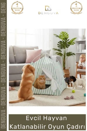 #HayvanÇadırı Kedi Küçük Köpek Konforlu Taşınabilir Fileli Ergonomik Hayvan Katlanabilir Oyun Çadırı