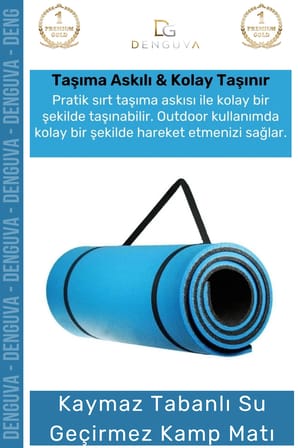 #MeditasyonMatı Taşıma Askılı Dayanıklı Uzun Ömürlü Konfor Serisi Meditasyon Minderi 16 mm Mat