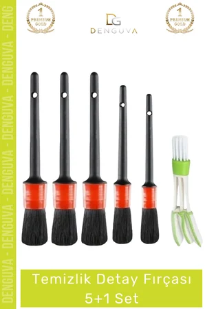 #TemizlikFırçası Araba Otomobil Araç Jant Motor Klima İç Dış Bakım Temizlik Detay Fırçası 5+1 Set