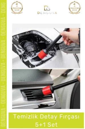 #TemizlikFırçası Araba Otomobil Araç Jant Motor Klima İç Dış Bakım Temizlik Detay Fırçası 5+1 Set