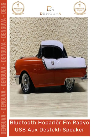 #NostaljikHoparlör Ultratekno WS598BT Pontiac 1955 Nostaljik Bluetooth Radyo USB Aux Destekli Speaker