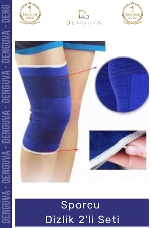 #SporcuDizliği Profesyonel Kompresyon Destekli Ergonomik Esnek Nefes Alan Fit Örme Sporcu Dizlik 2'li Seti