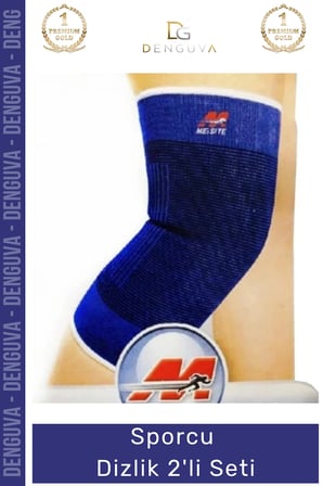 #SporcuDizliği Profesyonel Kompresyon Destekli Ergonomik Esnek Nefes Alan Fit Örme Sporcu Dizlik 2'li Seti