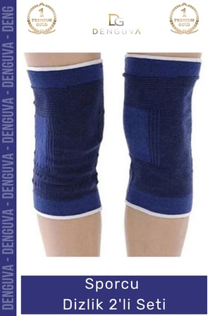 #SporcuDizliği Profesyonel Kompresyon Destekli Ergonomik Esnek Nefes Alan Fit Örme Sporcu Dizlik 2'li Seti