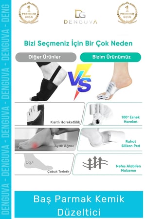 #ParmakDüzeltici Ortopedik Hallux Valgus Gece Gündüz Ateli Ayak Sağlığı Parmak Kemik Düzeltici 1 - Adet