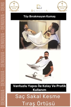 #TıraşÖrtüsü Pratik Vantuzlu Banyo Hijyenik Sakal Şekillendirme Aparatı Sakal Kesme Beyaz Tıraş Örtüsü