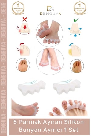 #ParmakKoruyucu Hallux Valgus Kemik Büyümesi Önleyen 5 Parmak Koruyucu Makara Silikon Bunyon Ayırıcı
