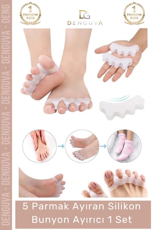 #ParmakKoruyucu Hallux Valgus Kemik Büyümesi Önleyen 5 Parmak Koruyucu Makara Silikon Bunyon Ayırıcı